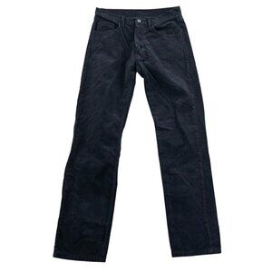 John Galt Womens Corduroy Pants Small Black Straight Leg Classic Casual Mid Rise